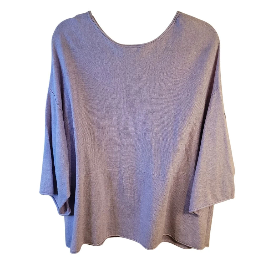 J. Jill lavender oversized boxy kimono sleeve sweater with cashmere  S.     D67 - Picture 5 of 6